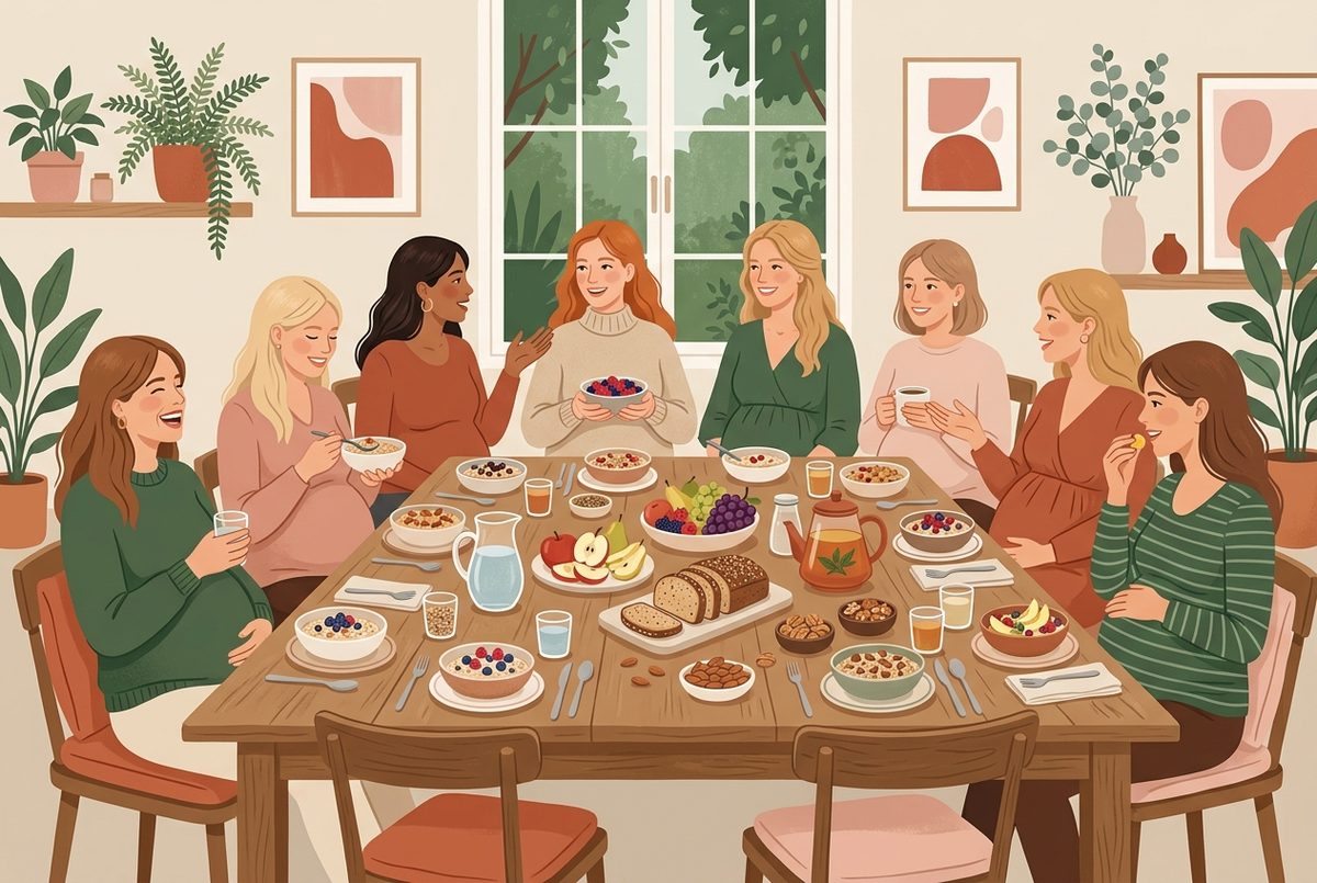 Illustration Schwangeren-Brunch