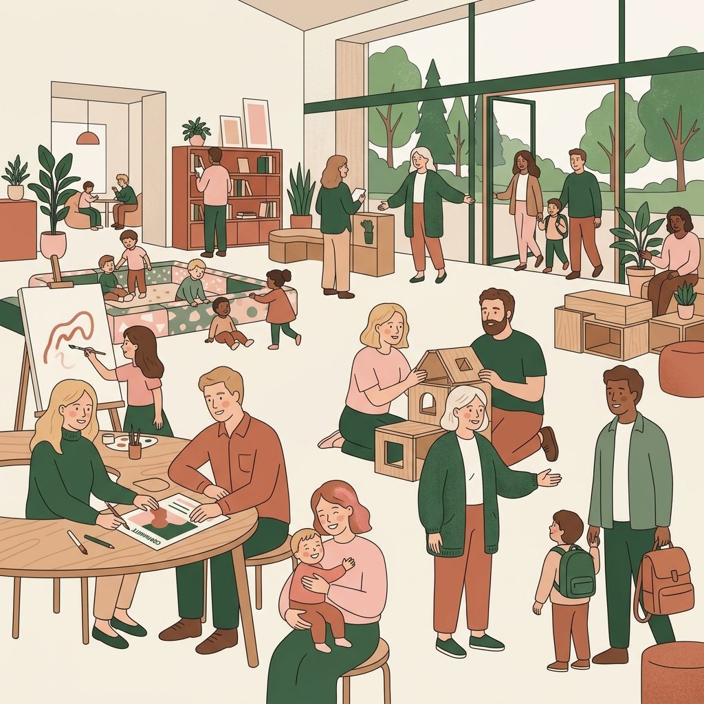 Illustration Kooperation und Räume