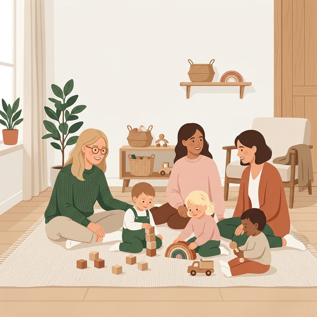 Illustration Minis im Stadtteil